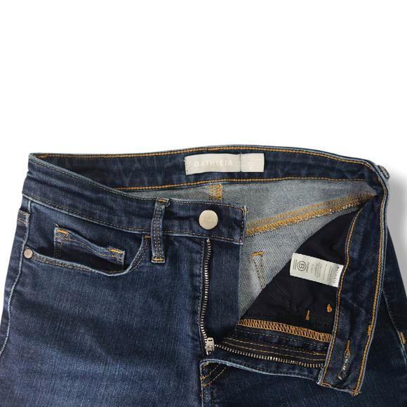 EUC Athleta Sculptek Stretch High Rise Ultra Skinny Jeans Sz 0[25] x28 True Blue - Picture 4 of 11